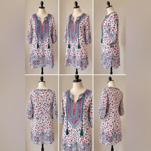 Urban Cocoa Lightweight Tunic Dress with Tassels